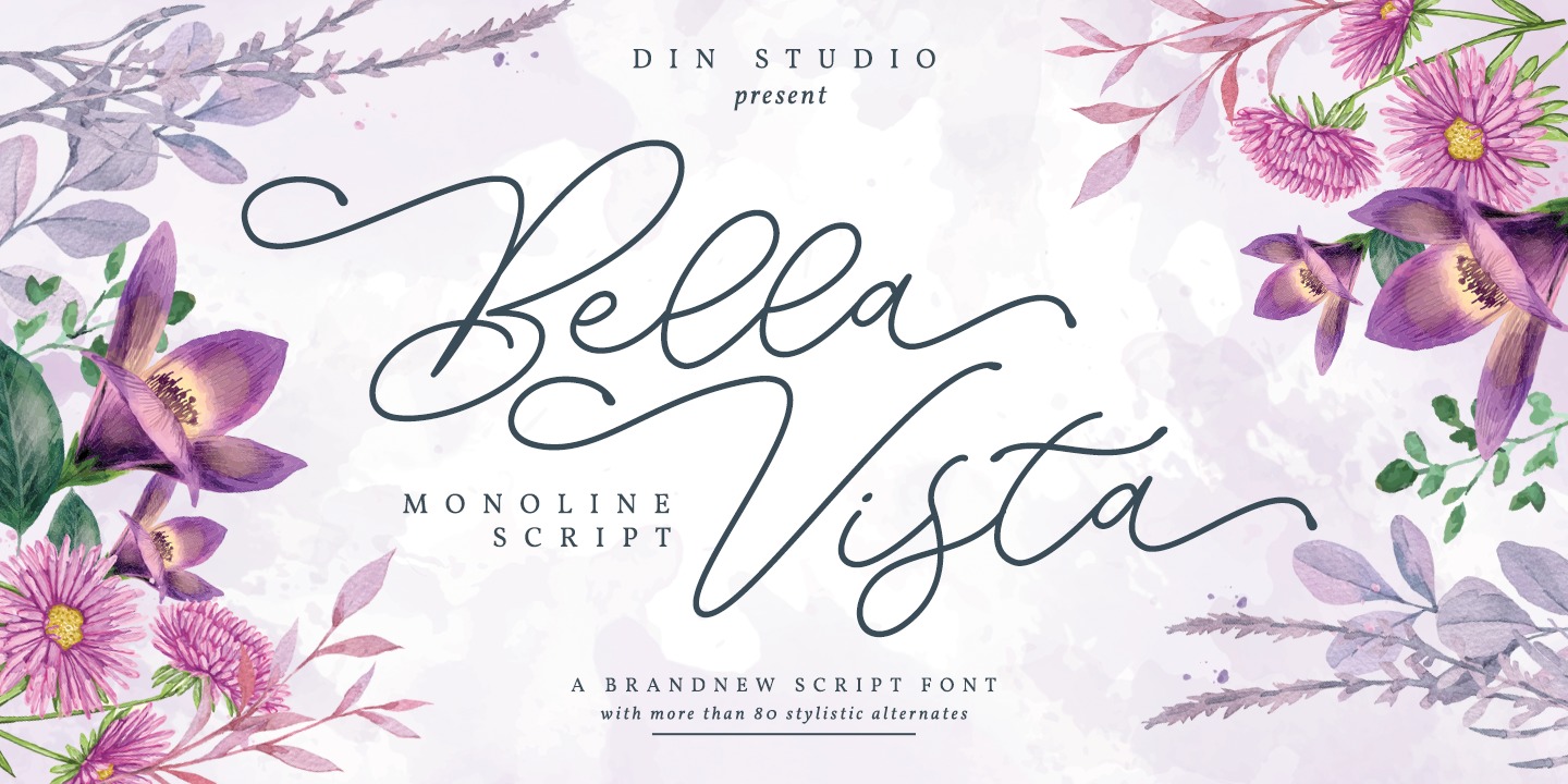 Пример шрифта Bella Vista